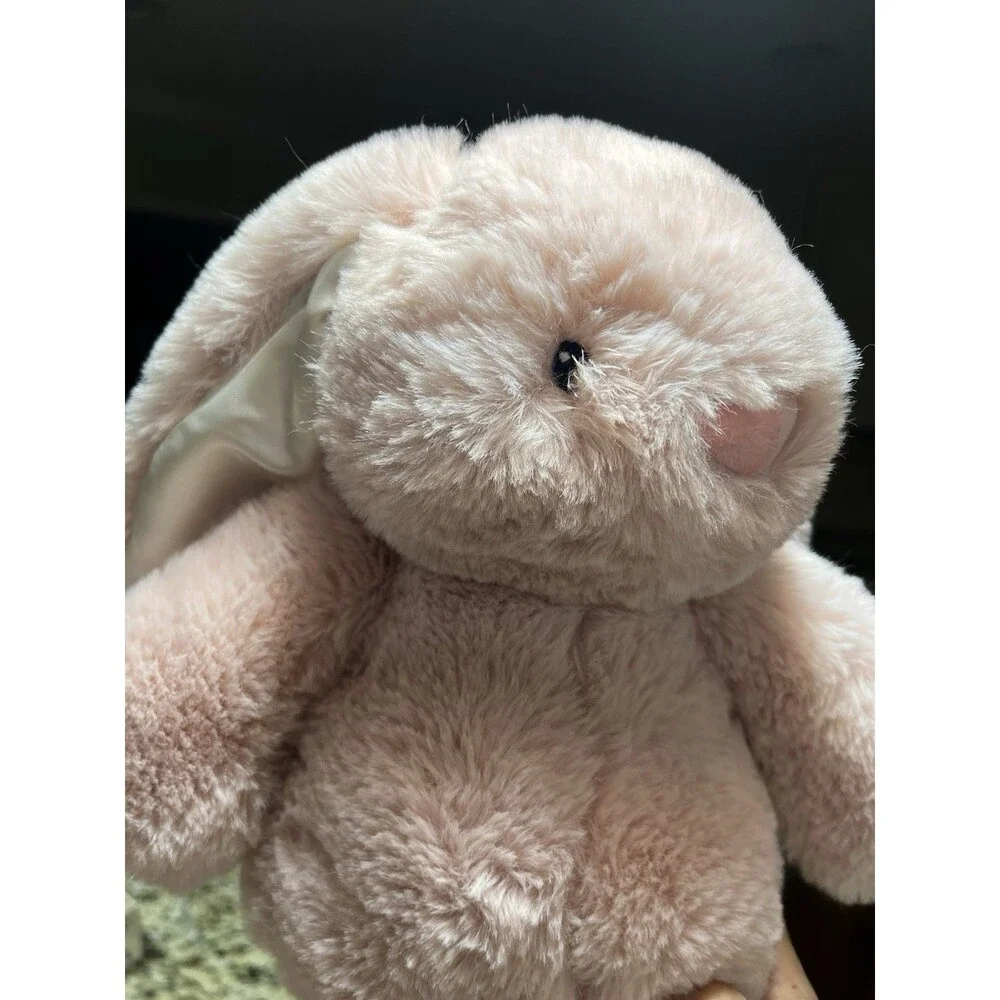 Spark Create Imagine Pink Soft Bunny Rabbit Plush Animal Rattle Satin Ears 14